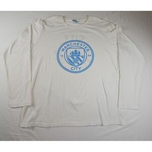 Manchester‎ City Park Long Sleeve T-Shirt - White Men's XL Soccer Shirt